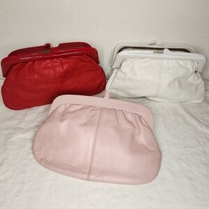 LOT Vintage Eaton Leather Clutches
